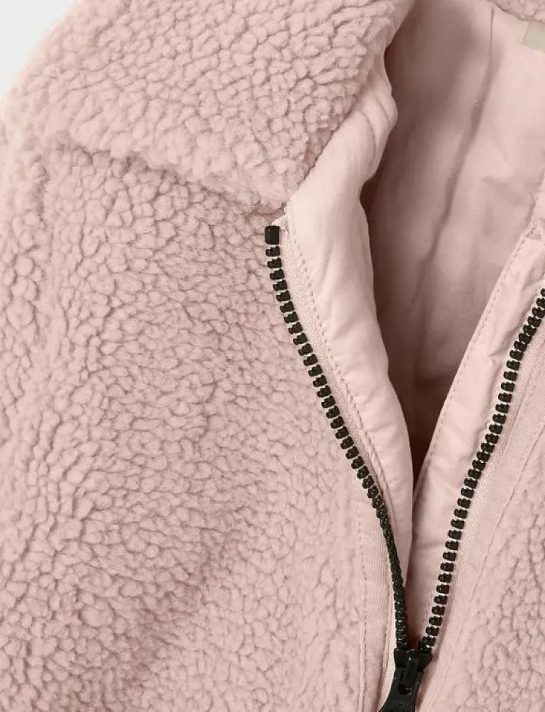 NMNNALO LONG SHERPA JKT SOLID LIL - Jackor