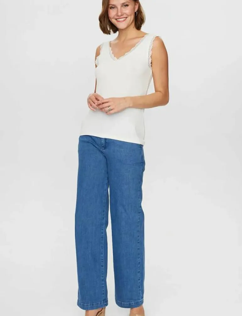 NUBOWIE LACE TOP - Linnen