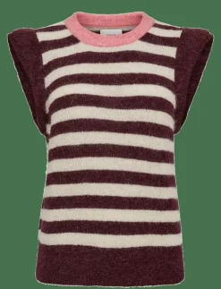 NUCIARA RIETTE STRIPE VEST - Stickade västar