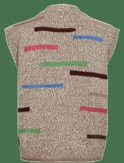 NUIGA MELANGE VEST - Stickade västar