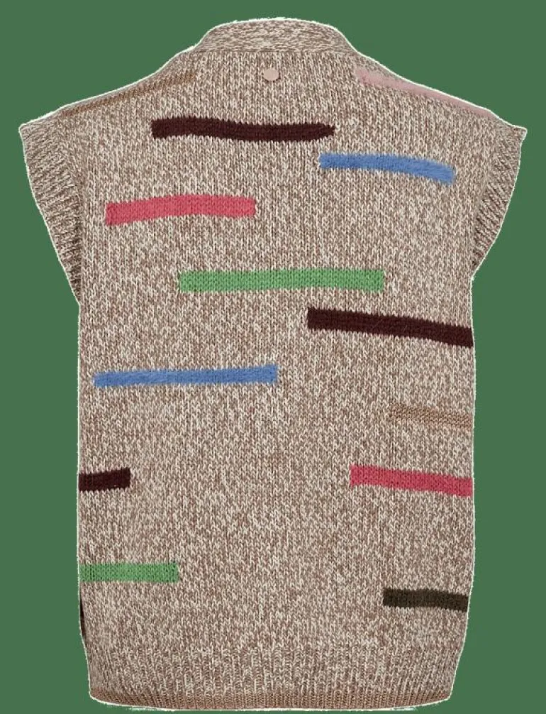 NUIGA MELANGE VEST - Stickade västar