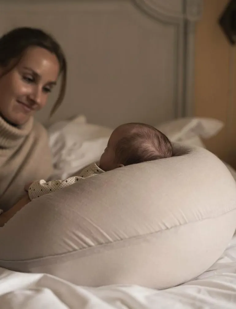 Nursing pillow feather grey - Amningskudde