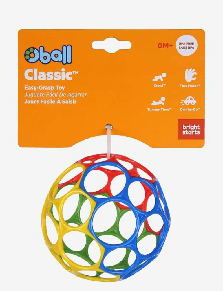 Oball Classic bold - Rød, blå, grøn og gul - Interaktiva leksaker