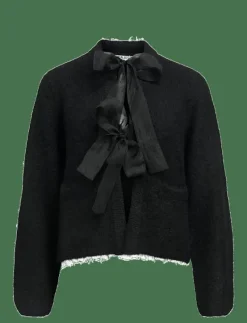 OBJSAGGIA L/S LO KNIT BOW CARDIGAN DIV - Koftor