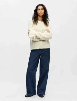 OBJSALIKA L/S RE KNIT CARDIGAN 142 - Koftor