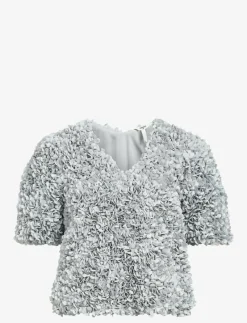 OBJSPARTA S/S V-NECK TOP 136 - Kortärmade blusar