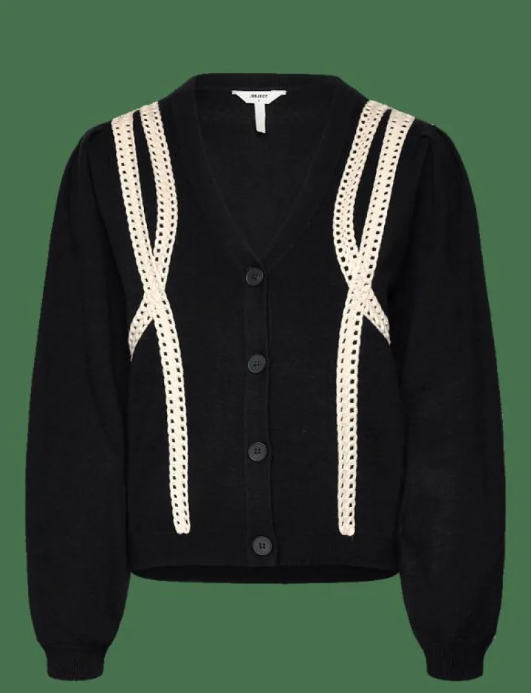 OBJULLA KNIT L/S RE CARDIGAN 134 - Koftor