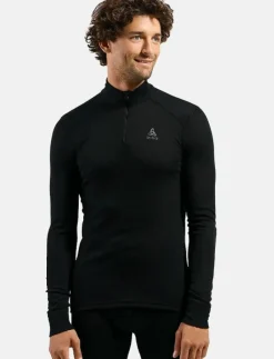 Odlo Active Warm Bl Top Turtle Neck L/S Half Zip - Underställströja