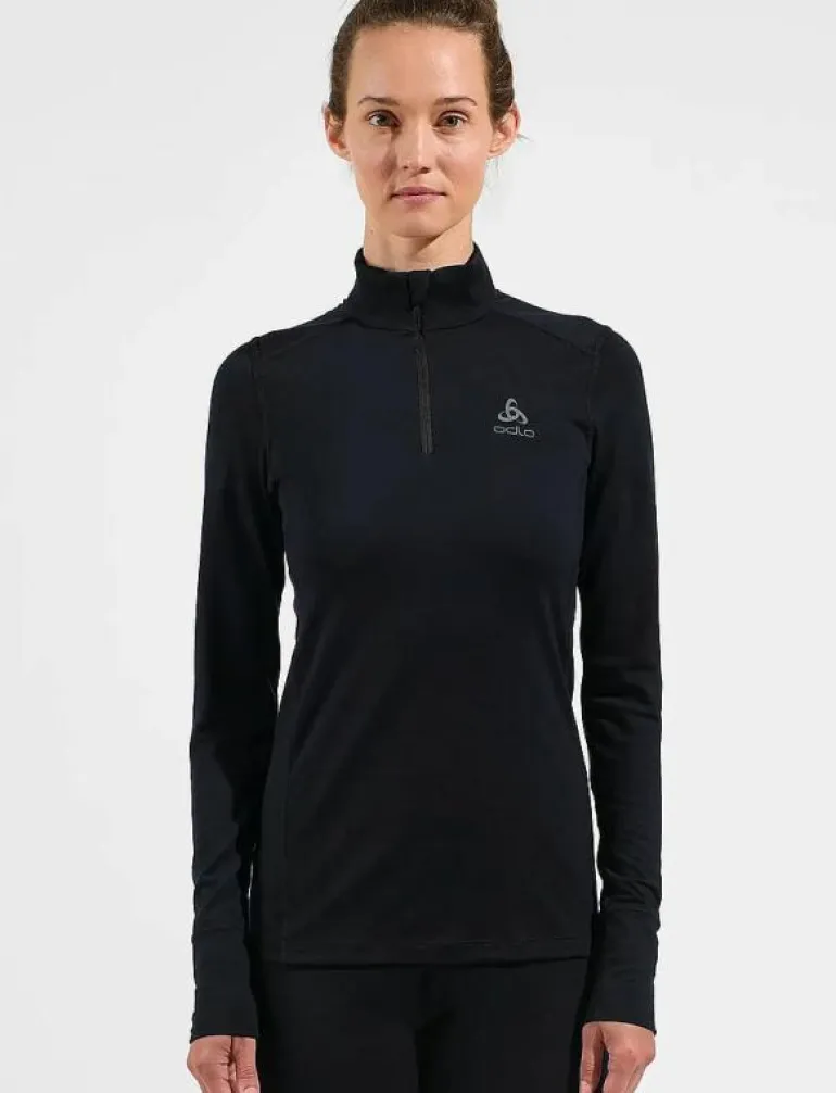 Odlo Merino 200 Bl Top Turtle Neck L/S Half Zip - Underställströjor