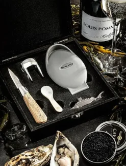 Oisterknif luxury Laguiole Oak SET - Skaldjursbestick