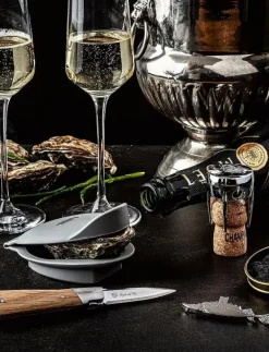 Oisterknif luxury Laguiole Oak SET - Skaldjursbestick