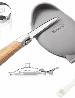 Oisterknif luxury Laguiole Oak SET - Skaldjursbestick