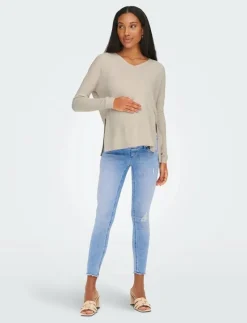 OLMAMALIA L/S V-NECK PULLOVER KNT NOOS - Stickat