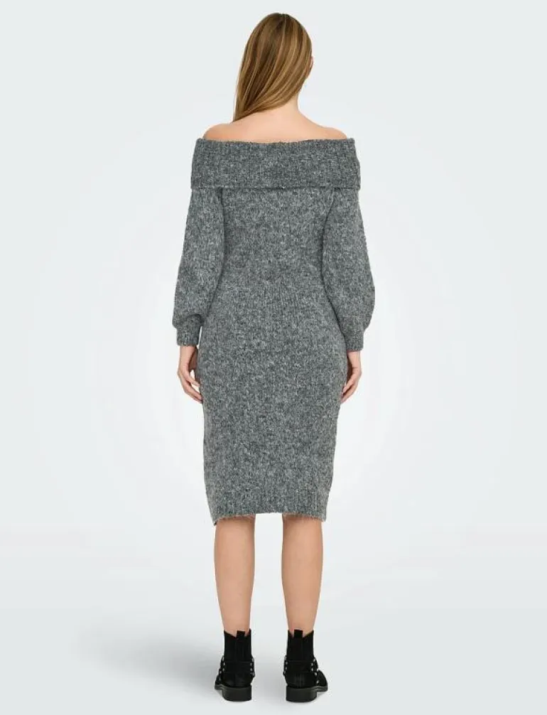 OLMMARIE LS OFF SHOULDER DRESS KNT - Stickade klänningar