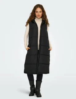 ONLALINA LONG WAISTCOAT OTW NOOS - Vadderade västar