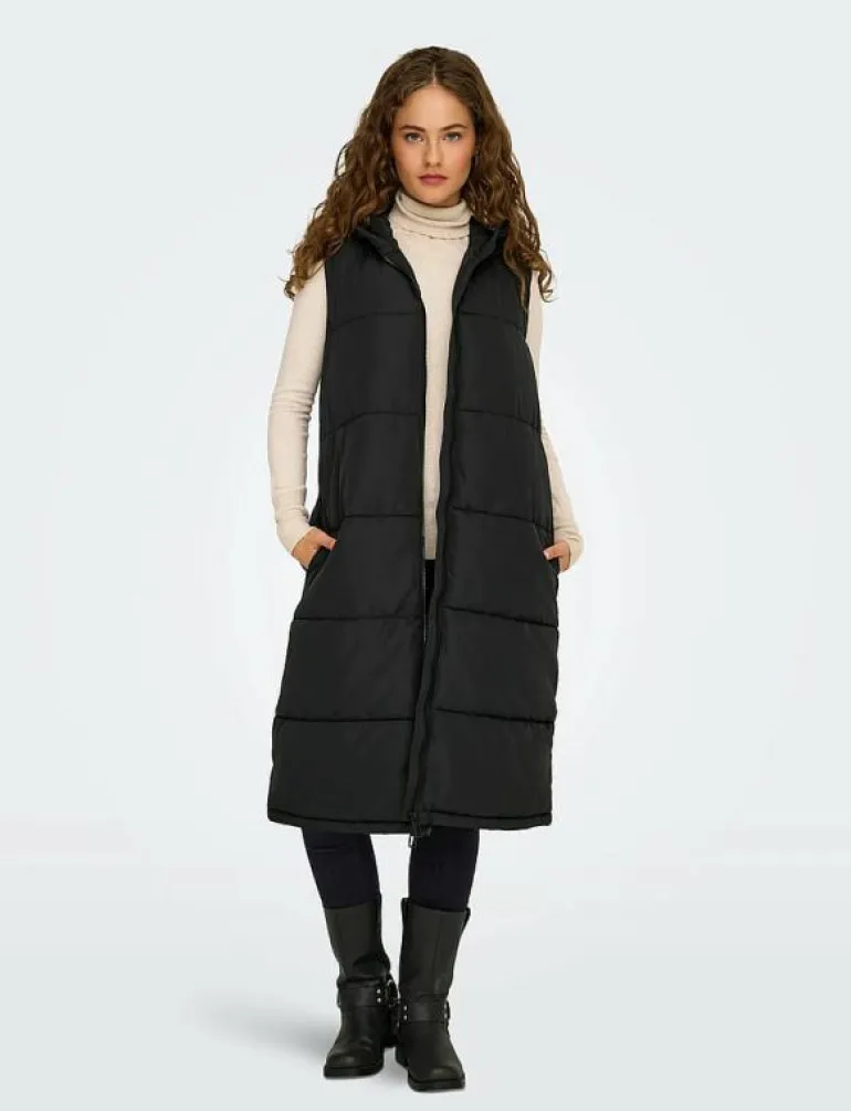 ONLALINA LONG WAISTCOAT OTW NOOS - Vadderade västar