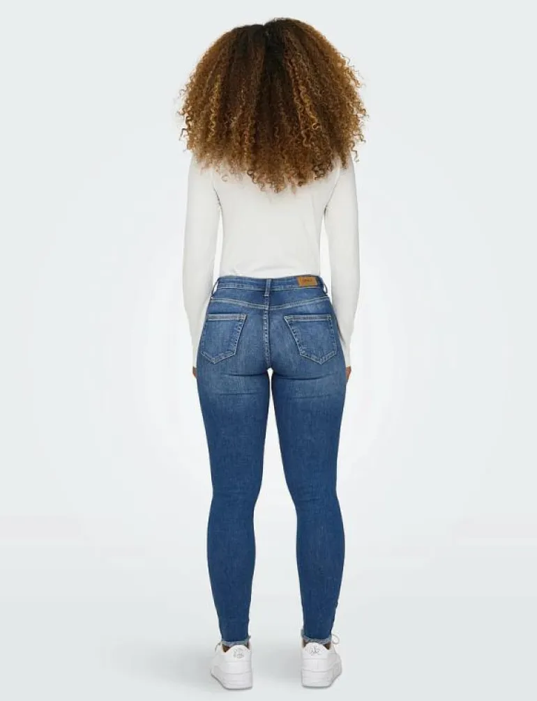 ONLBLUSH MID SK ANK RW DNM REA1319 NOOS - Skinny Jeans
