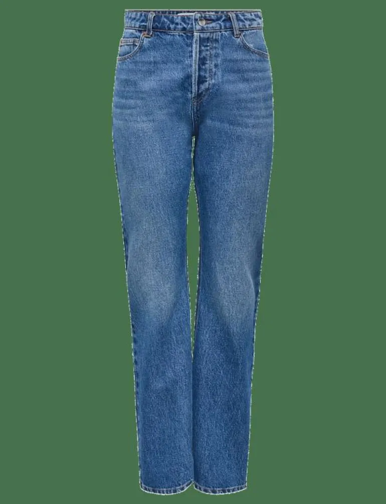 ONLHAZEL HW STRAIGHT DNM GUA - Straight jeans
