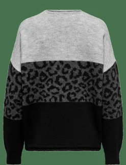 ONLJADE ANIMAL LS O-NECK NOOS KNT - Stickat