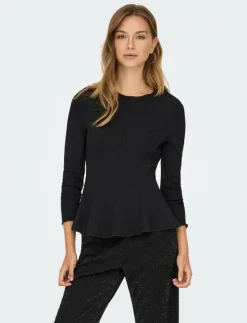 ONLKENYA L/S PEPLUM TOP JRS - Långärmade toppar