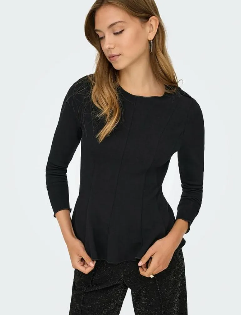 ONLKENYA L/S PEPLUM TOP JRS - Långärmade toppar