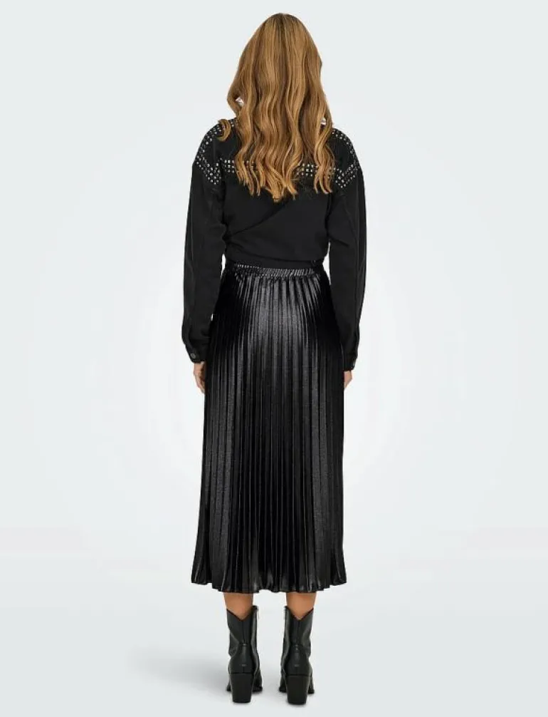 ONLLYON PLEATED SHINE SKIRT JRS - Midi kjolar