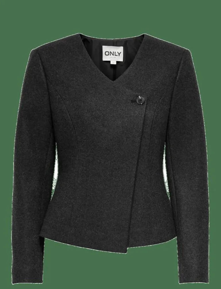ONLMAIKA L/S ASYM FIT JACKET PNT OX - Ulljackor