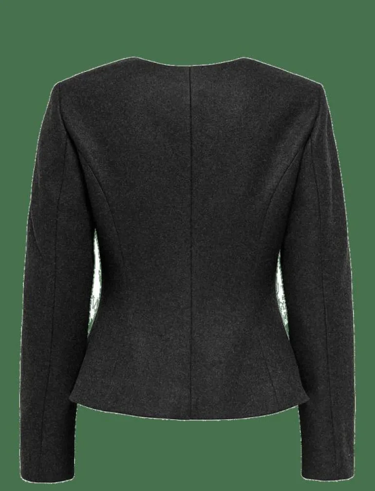 ONLMAIKA L/S ASYM FIT JACKET PNT OX - Ulljackor