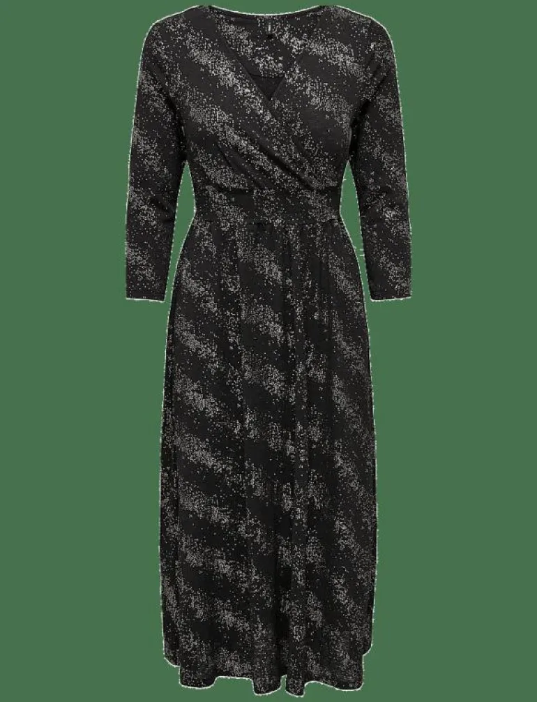 ONLNEW PELLA L/S FOIL WRAP DRESS JRS - Midiklänningar