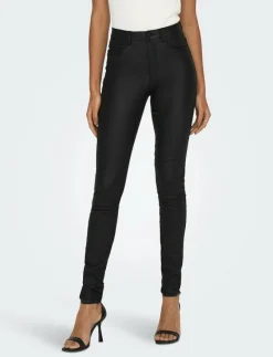 ONLROYAL LIFE HW SK ROCK COATED PIM NOOS - Skinnbyxor