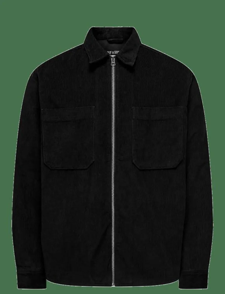 ONSALP 14W RLX 2PKT WASHD CORD ZIP NOOS - Tunna jackor