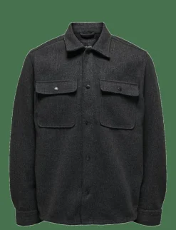 ONSASH OVR WOOLEN LOOK PKT LS SHIRT NOOS - Ulljackor