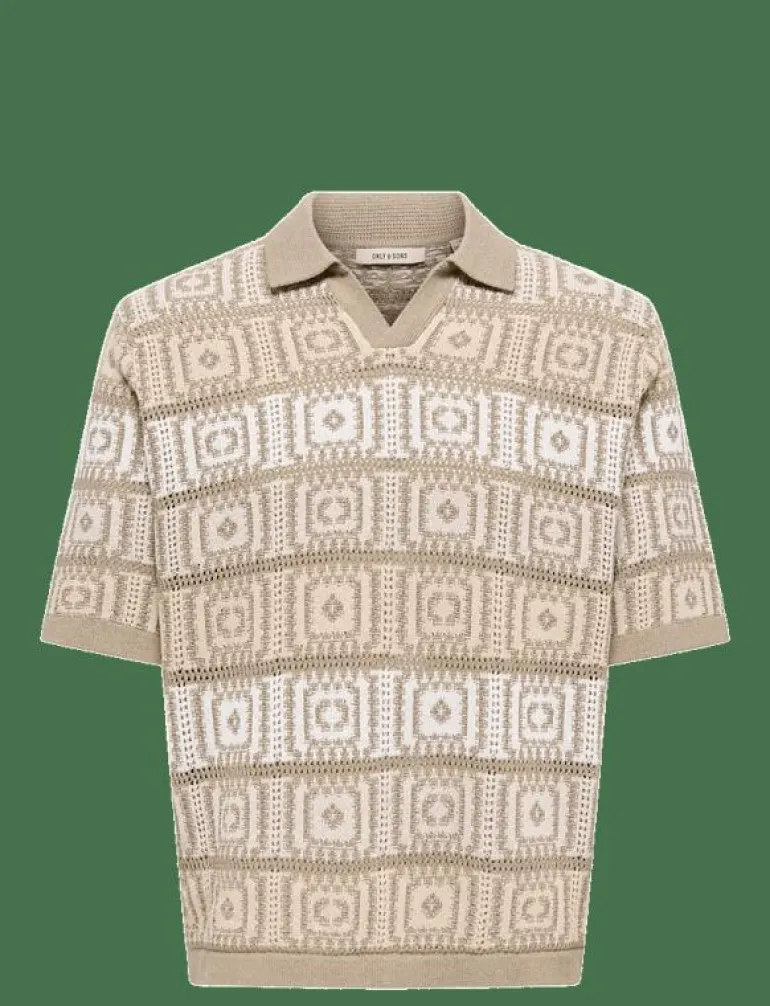 ONSBART LIFE RLX 5 SS RESORT KNIT - Kortärmade pikéer