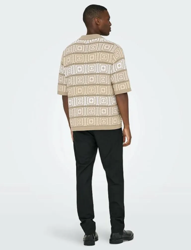 ONSBART LIFE RLX 5 SS RESORT KNIT - Kortärmade pikéer