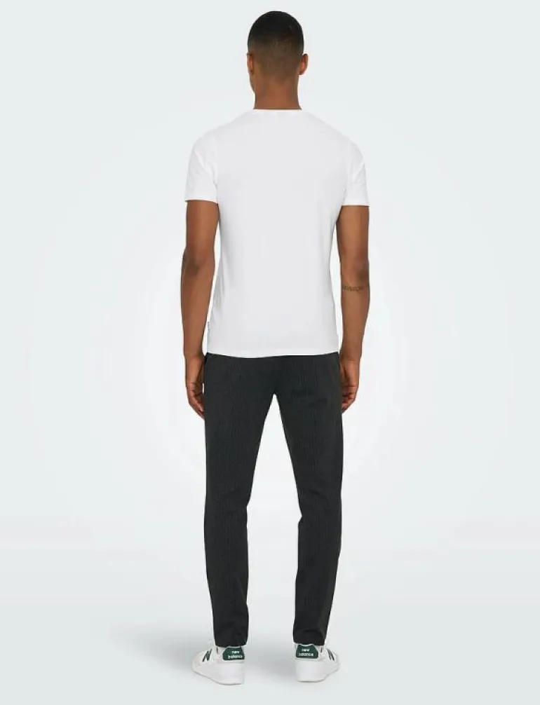 ONSBASIC SLIM O-NECK 2-PACK NOOS - Kortärmad t-shirt