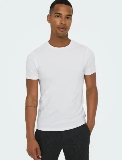 ONSBASIC SLIM O-NECK 2-PACK NOOS - Kortärmad t-shirt