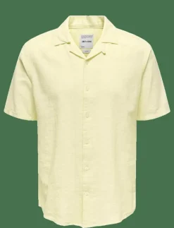 ONSCAIDEN SS SOLID RESORT LINEN NOOS - Linneskjortor