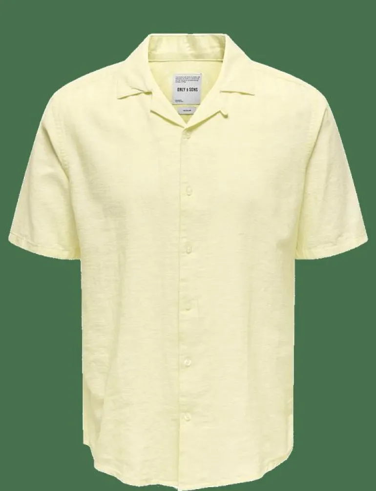 ONSCAIDEN SS SOLID RESORT LINEN NOOS - Linneskjortor