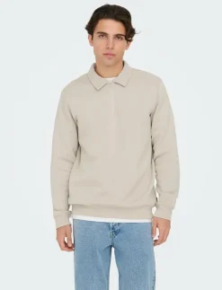 ONSCERES 1/4 ZIP SWEAT POLO - Långärmade pikéer