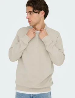 ONSCERES 1/4 ZIP SWEAT POLO - Långärmade pikéer