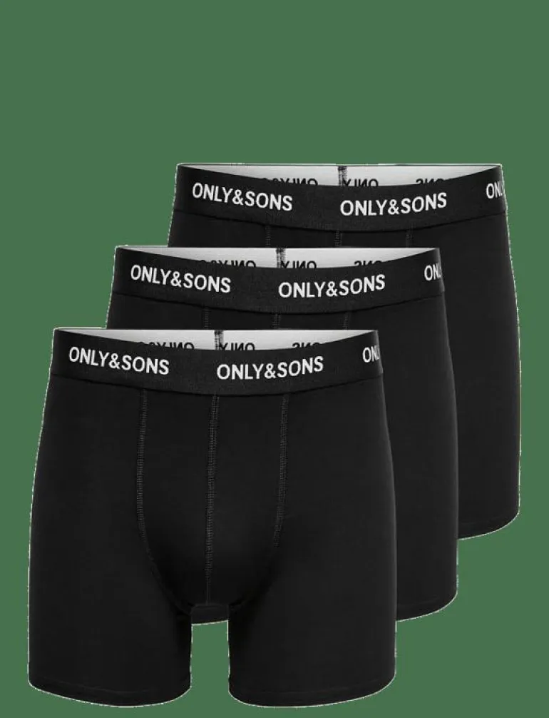 ONSFITZ SOLID BLACK BOXER 3PACK NOOS - Boxershorts