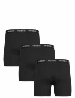 ONSFITZ SOLID BLACK BOXER 3PACK NOOS - Boxershorts