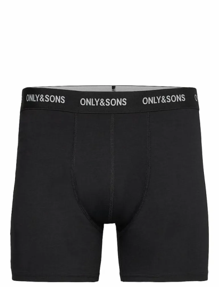 ONSFITZ SOLID BLACK BOXER 3PACK NOOS - Boxershorts