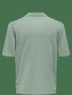 ONSGEORGE REG 12 LINEN SS POLO KNIT - Kortärmade pikéer