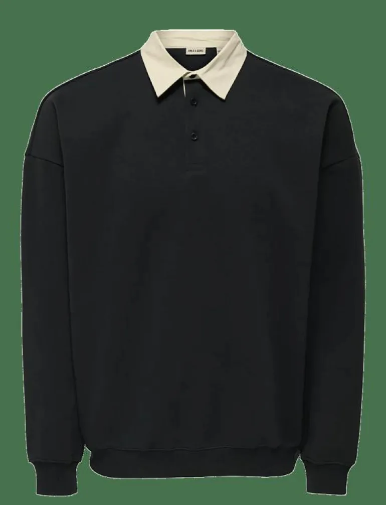 ONSJEFFREY VTG LS RUGBY SOLID POLO - Långärmade pikéer