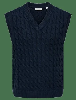 ONSKICKER LIFE RLX 3 CABLE VEST KNIT - Stickade västar