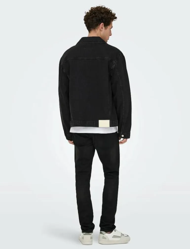 ONSLOOM SLIM BLACK JOG 7451 PIM DNM NOOS - Slim jeans