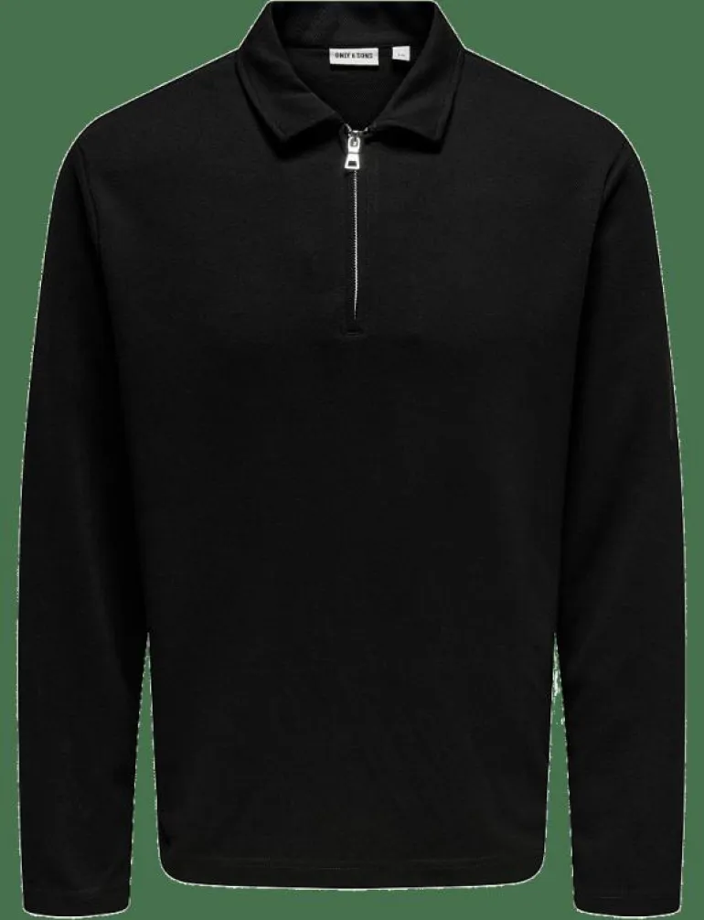 ONSNEWKODYL REG HALF ZIP POLO SWEAT VD - Långärmade pikéer