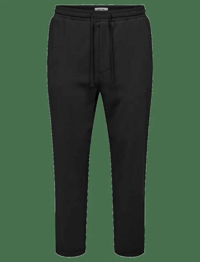 ONSPLI PLISSE CROPPED DILO PANT - Tapered jeans