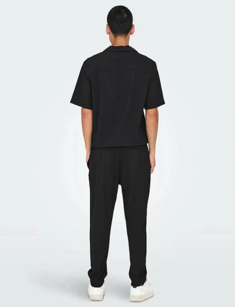 ONSPLI PLISSE CROPPED DILO PANT - Tapered jeans